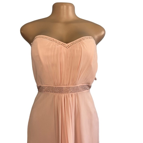 Ted Baker Pastel Pink Silk Strapless Gown - Picture 2 of 9